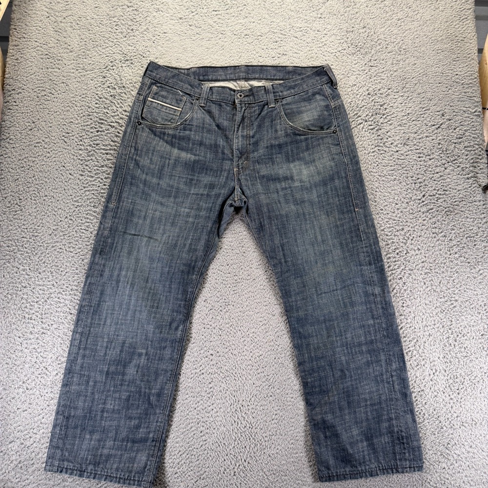 Levi's 569 Jeans Men's 38x30 Blue Cotton Denim Straight Travel Faded Workwear